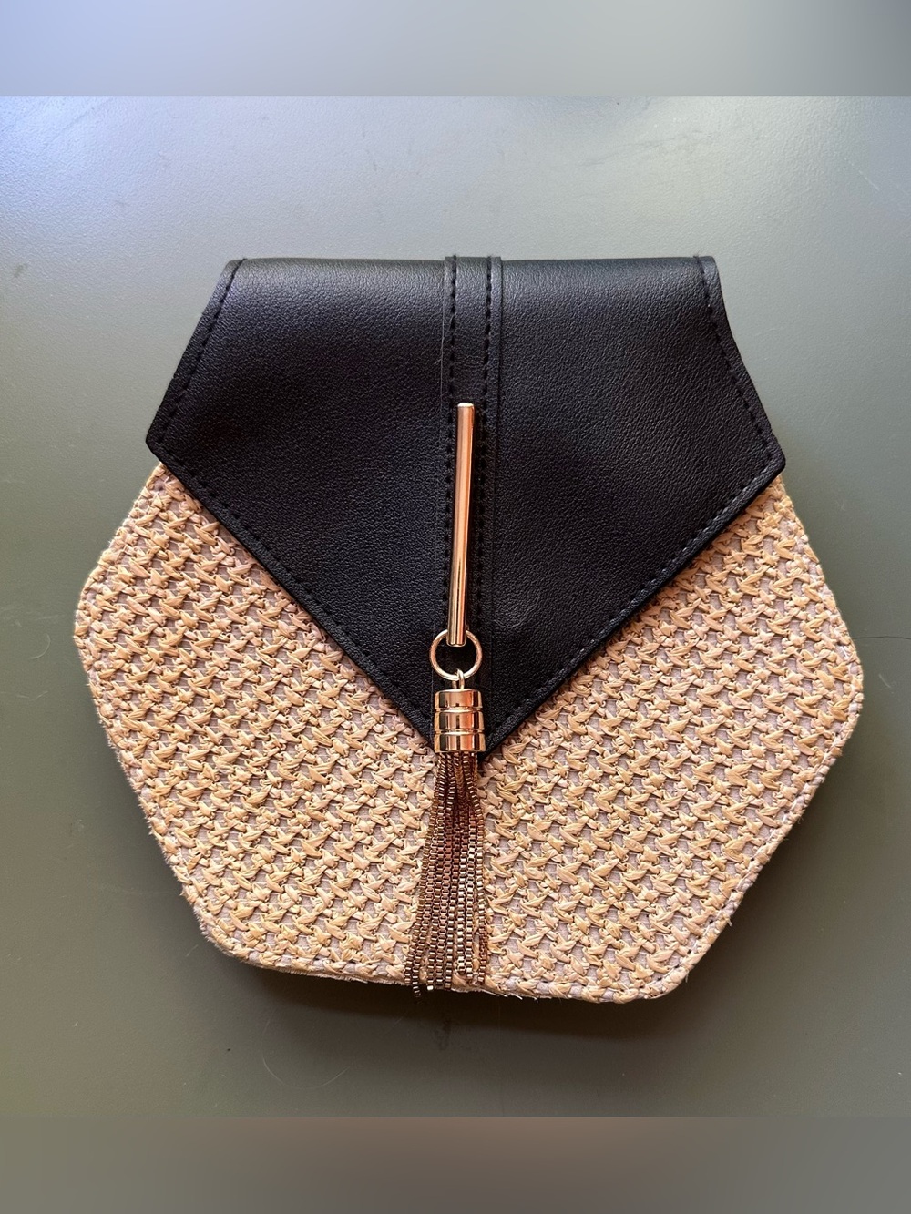 Leather • unique bag • gold hassle • MISSING STRAP